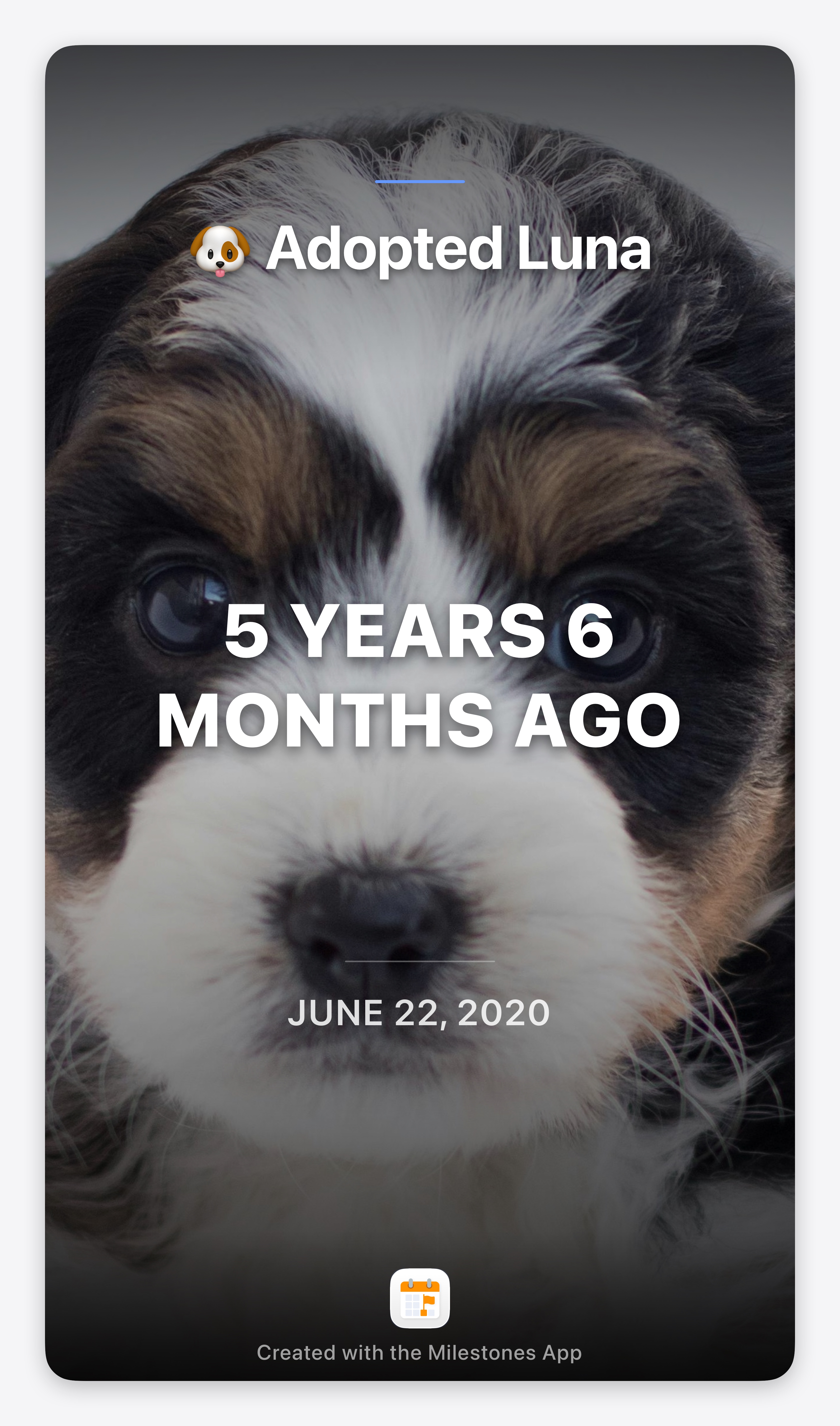 Shareable Milestone Card